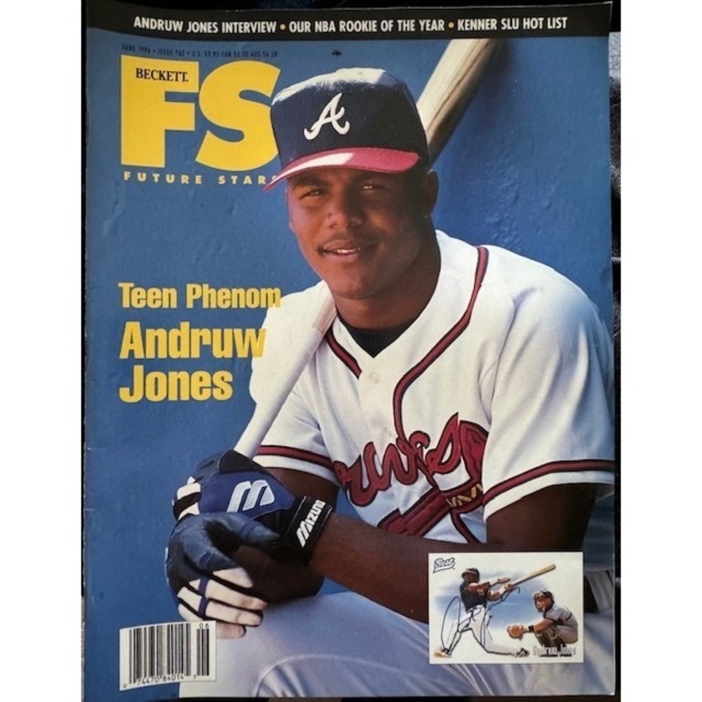 Beckett Future Stars Magazine June 1996 Andruw Jones Damon Stoudamire Issue 62